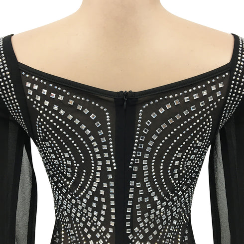 Women's Fluoroscopy Gauze Nightclub Bodycon Dresses