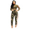 Women's Fringed Ripped Jeans Camo Pencil Pants