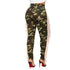 Women's Fringed Ripped Jeans Camo Pencil Pants