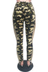 Women's Fringed Ripped Jeans Camo Pencil Pants