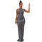 Women's Glitter Backless Bodycon Maxi Long Dresses
