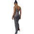 Women's Glitter Backless Bodycon Maxi Long Dresses