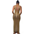 Women's Glitter Backless Bodycon Maxi Long Dresses