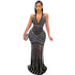 Women's Glitter Bodycon Evening Gown Long Dresses
