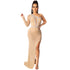 Women's Glitter Irregularity Cut Out Maxi Dresses