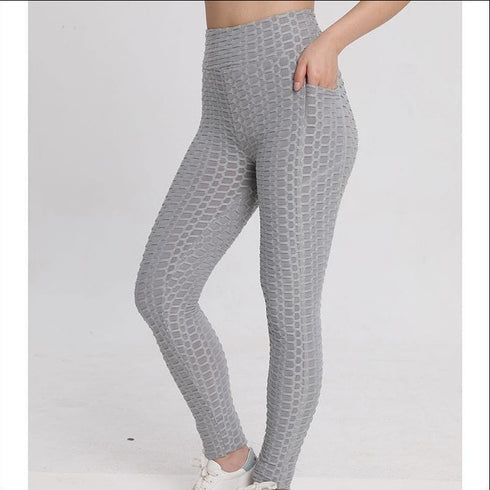 Women's Hi-Waist Stretchy Skinny Yoga Pants with Pocket