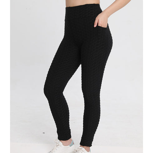Women's Hi-Waist Stretchy Skinny Yoga Pants with Pocket