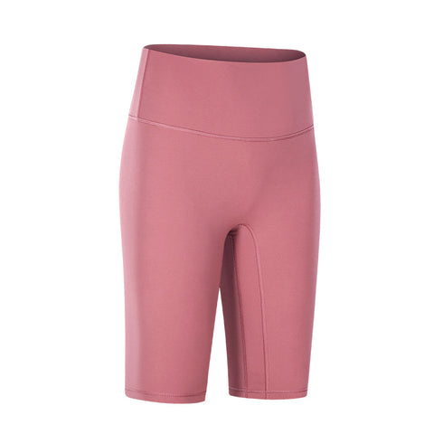 Women's High Waist Breathable Stretchy Mid Thigh Yoga Shorts