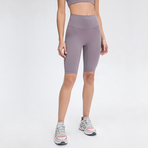 Women's High Waist Breathable Stretchy Mid Thigh Yoga Shorts