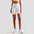 Women's High Waist Breathable Yoga Ribbed Fabric Shorts