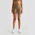 Women's High Waist Breathable Yoga Ribbed Fabric Shorts