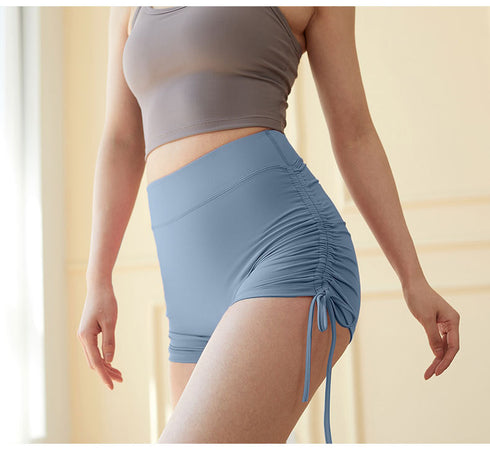 Women's High Waist Drawstring Butt Lifter Running Shorts