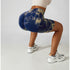Women's High Waist Lift Hips Skinny Yoga Tie-dyed Shorts