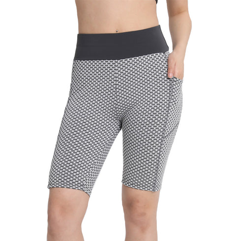 Women's High Waist Lift the Hips Yoga Shorts with Pockets