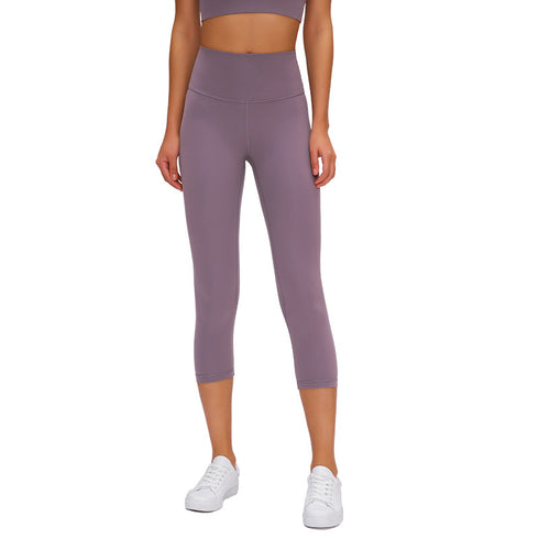 Women's High Waist Quick Dry Skinny Running Capri Pants