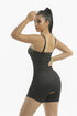 Women's High Waist Plus Size Shapewear Open Bust Detachable Straps
