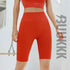 Women's High Waist Skinny Sports Workout Yoga Shorts