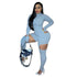 Women's High Waist Slim Pit Strip Treaded Jumpsuits