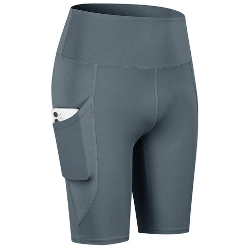 Women's High Waist Yoga Activewear Shorts with Pocket