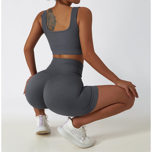 Women's High Waisted Exercise Running Skinny Yoga Shorts