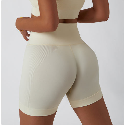 Women's High Waisted Exercise Running Skinny Yoga Shorts