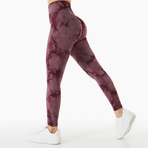Women's High Waisted Fitness Skinny Yoga Tie-dyed Pants