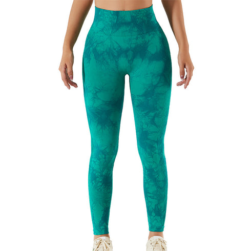 Women's High Waisted Fitness Skinny Yoga Tie-dyed Pants