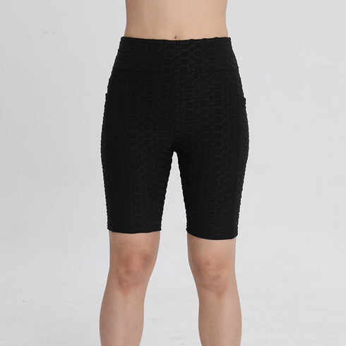 Women's High Waisted Fitness Yoga Shorts with Pocket