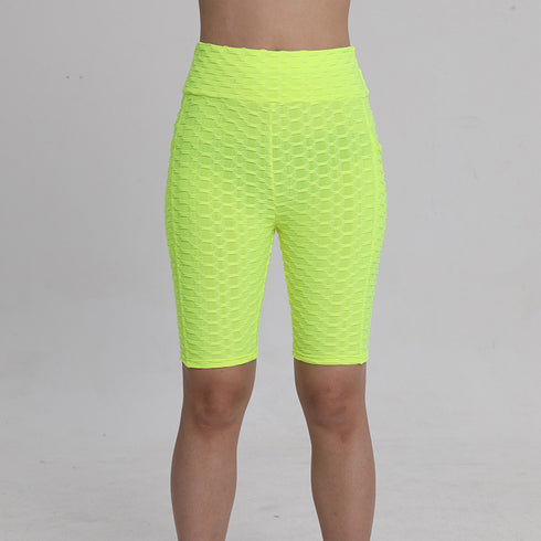 Women's High Waisted Fitness Yoga Shorts with Pocket