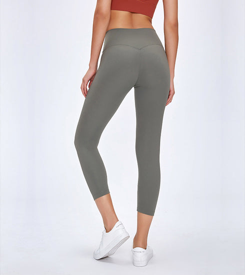 Women's High Waisted Skinny Activewear Capri Pants