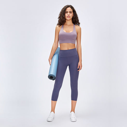 Women's High Waisted Skinny Activewear Capri Pants
