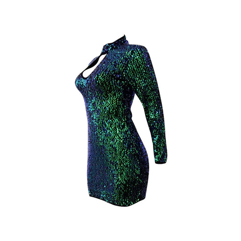 Women's Hip Wrap Sexy Sequined Bodycon Dresses