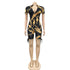 Women's Hollow Out Deep V Neck Leopard Rompers
