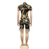 Women's Hollow Out Deep V Neck Leopard Rompers
