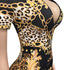 Women's Hollow Out Deep V Neck Leopard Rompers