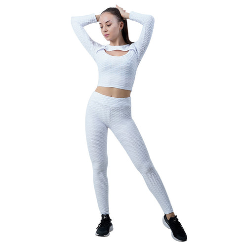 Women's Hollow Out Top Yoga Skinny Activewear Sets