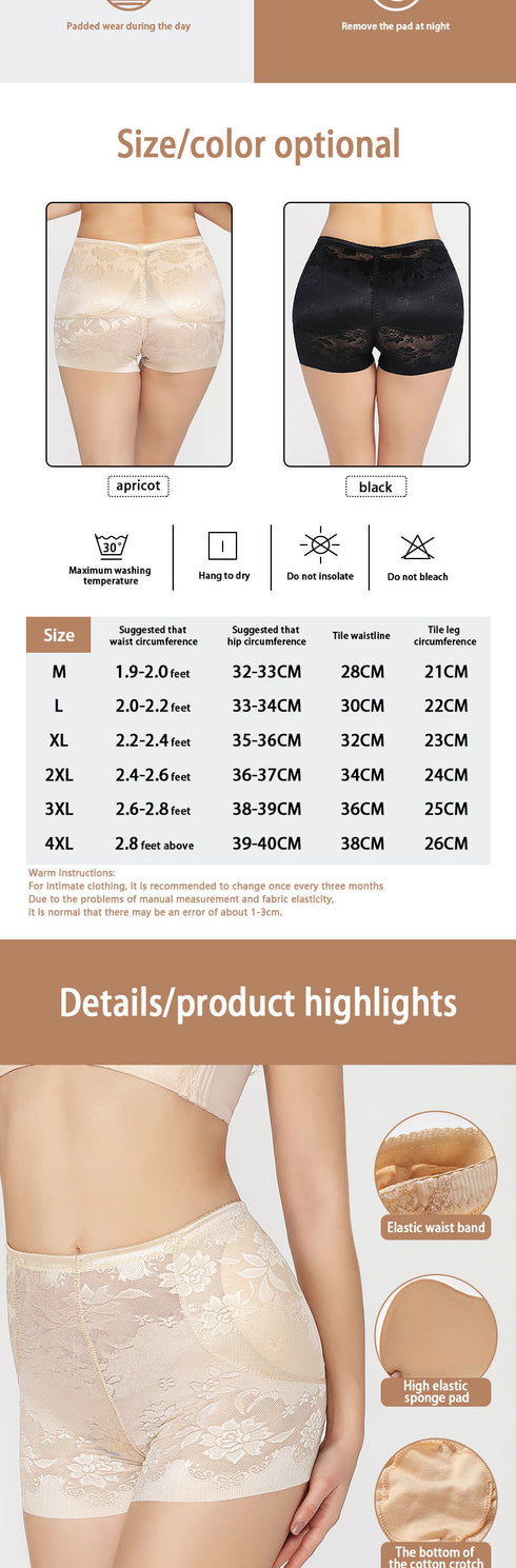 Women's Hot Sale Breathable Panties Hip Pads Underwear