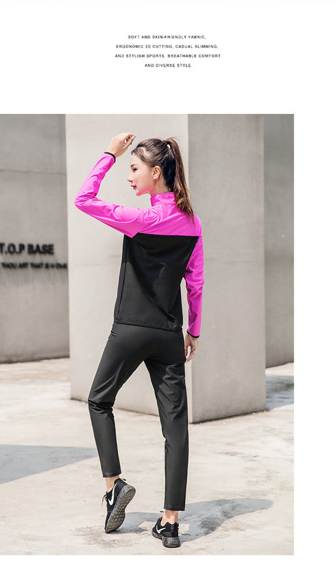 Women's Hot Sweat Long Sleeve Shirt Yoga Pants Sauna Suits