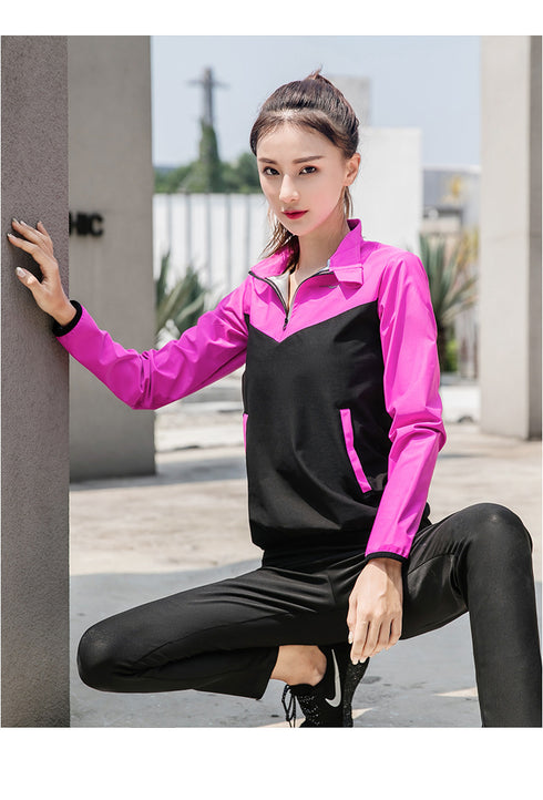 Women's Hot Sweat Long Sleeve Shirt Yoga Pants Sauna Suits