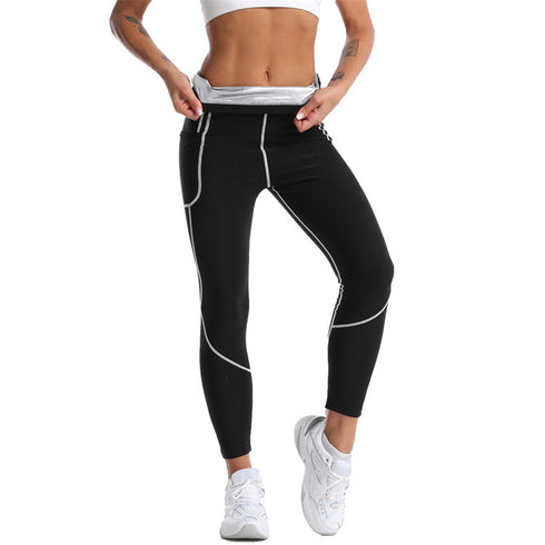 Women's Hot Sweat Patchwork Yoga Pants Body Shaper
