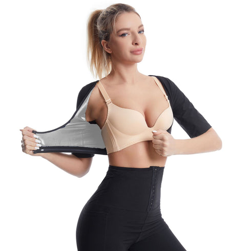 Women's Hot Sweat Sauna Running Short Sleeve Body Shaper