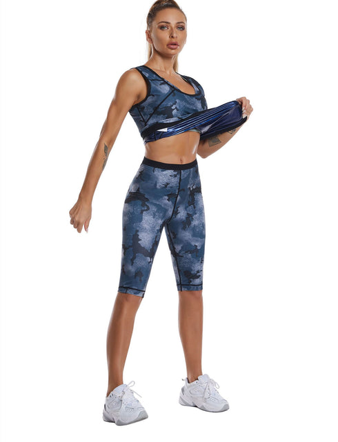 Women's Hot Sweat Sauna Tank Top Mid Thigh Shapewear Suit