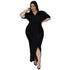 Women's Irregularity Plus Size Short Sleeve Bodycon Dresses