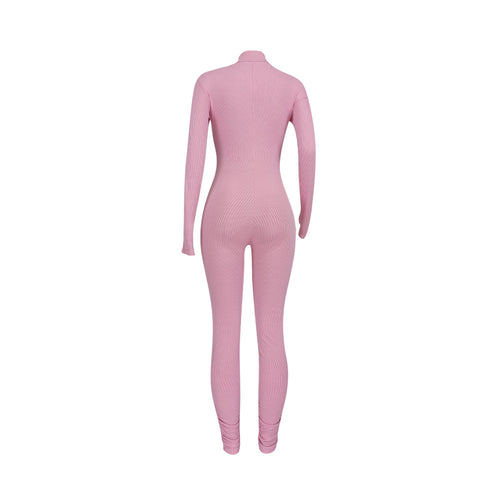 Women's Jogger Outfit Matching Suits Pure Color Jumpsuits