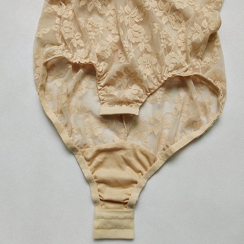 Women's Lace Bodysuits Abdomen Control Shapewear with Bra