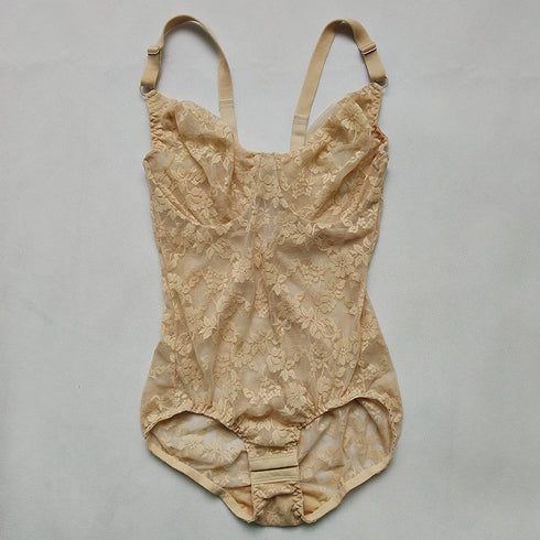 Women's Lace Bodysuits Abdomen Control Shapewear with Bra