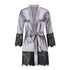 Women's Lace Long Sleeve Nightwear Satin Pajama Dress