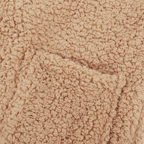 Women's Lapel Open Front Long Plush Coat Outwear