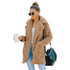 Women's Lapel Open Front Long Plush Coat Outwear