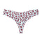Women's Leopard Floral Print Thong Panties Soft Sexy Panties